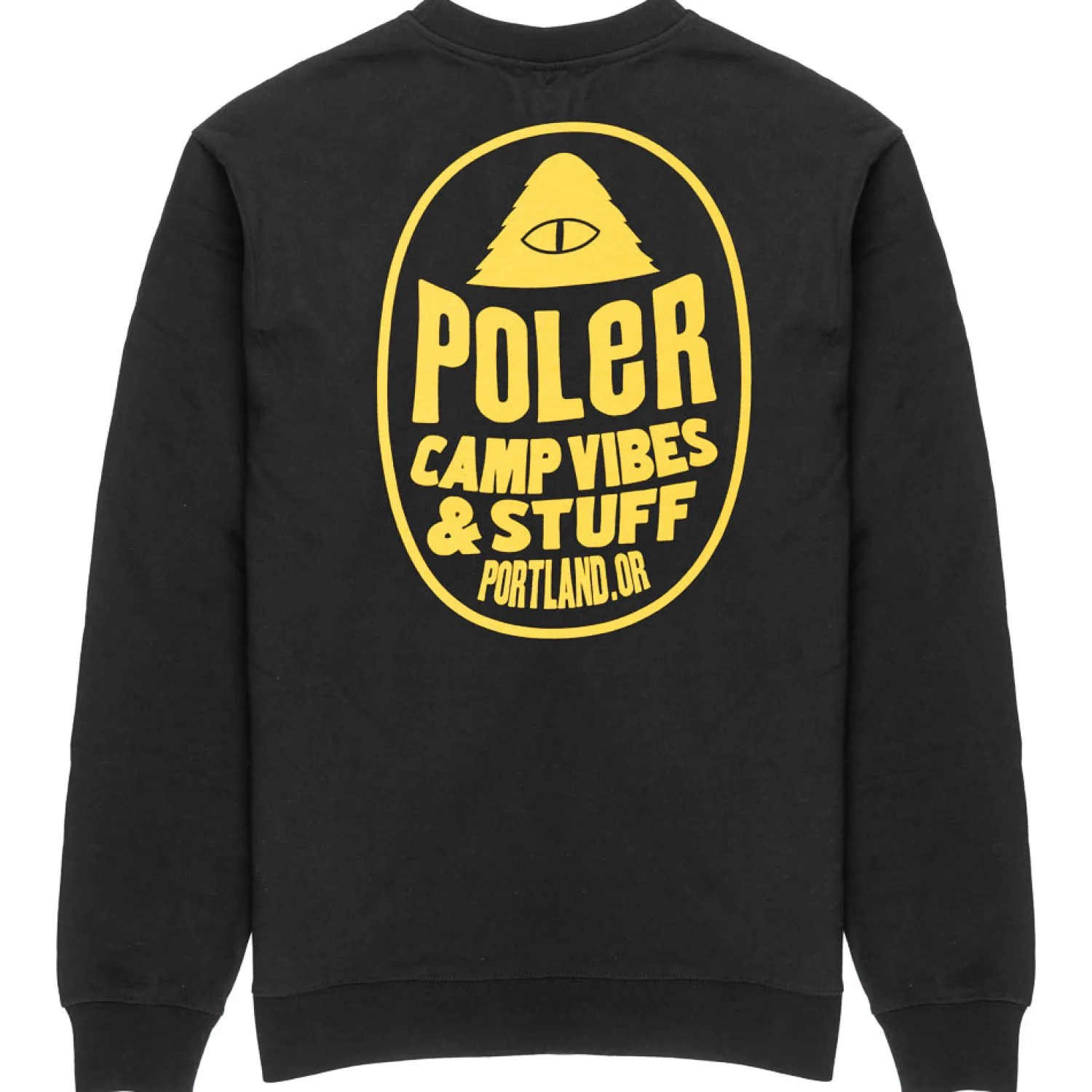 Poler Sweatshirts & Fleece>Fruit Sticker Crew Black