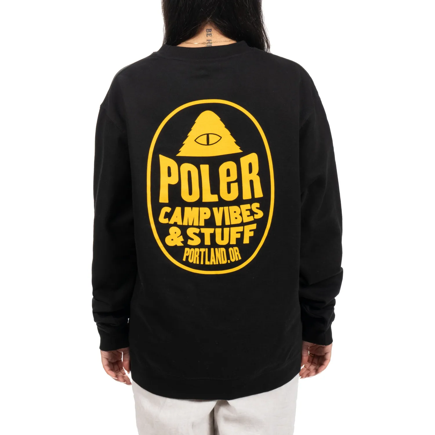 Poler Sweatshirts & Fleece>Fruit Sticker Crew Black