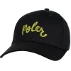 Poler Headwear>Script Dad Hat Black