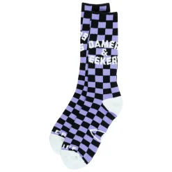Poler Socks>Seeker Sock Checkmate Purple